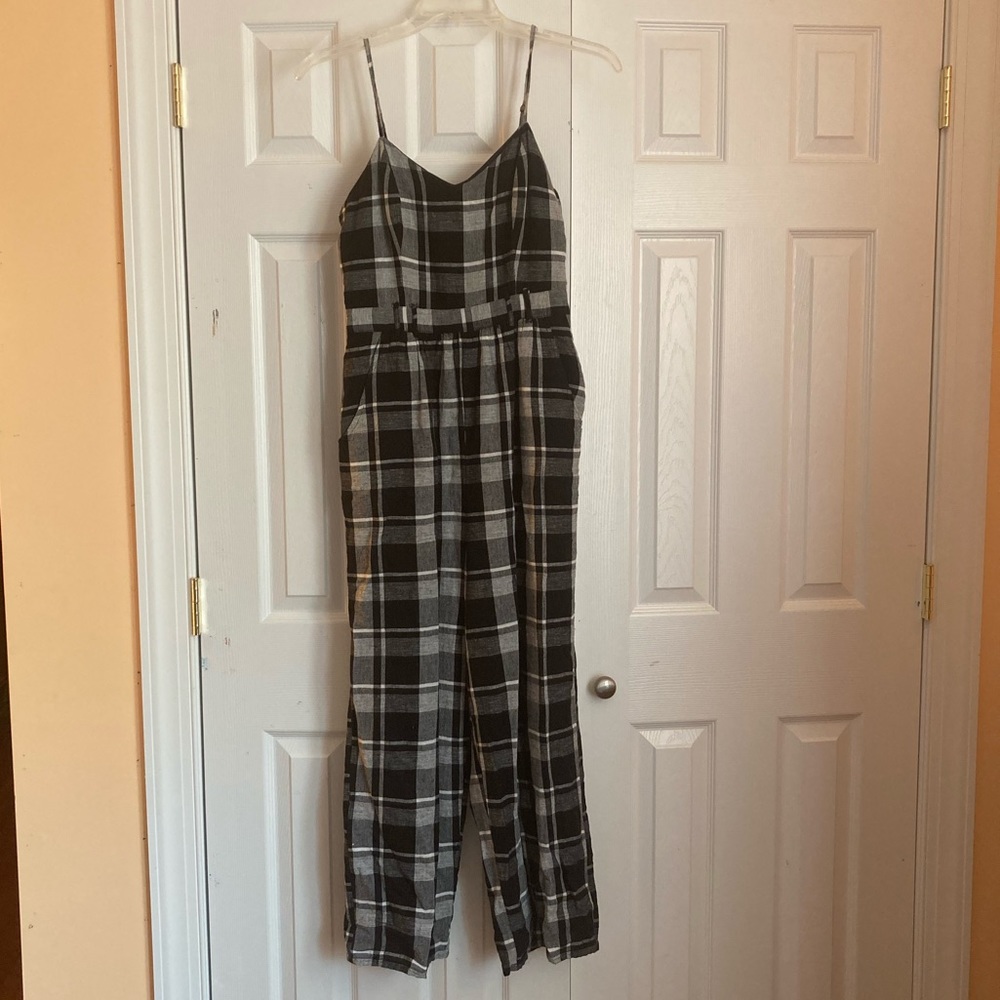 American Eagle Plaid Jumpsuit